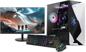 IPASON - Gaming PC - AMD Ryzen 7 5700X 3.4GHz - NVIDIA GeForce RTX 4060 Ti  - 32GB(16*2) DDR4 3200MHz - 1TB NVMe - 650W 80PLUS - 240MM AIO - WiFi -  Windows 11 - Gaming desktop 
