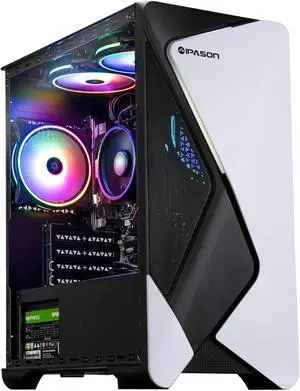 IPASON gaming desktop AMD Ryzen 5 5600GT (6 core up to 4.6GHz) AMD Radeon Vega 7 16GB DDR4 3200MHz 1TB M.2 NVMe 550W PSU Windows 11 home WIFI Gaming PC