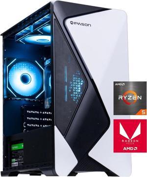 IPASON - Gaming desktop - AMD Ryzen 5 5600G 6 core 3.9GHz - 16GB DDR4 3200MHz - 1TB M.2 NVMe - 550W PSU - Windows 11 home - WIFI - Gaming PC