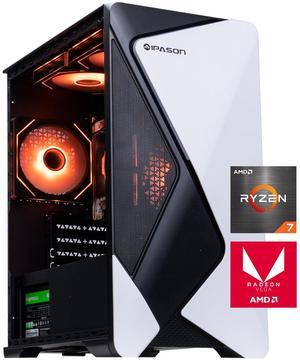 IPASON   Gaming desktop    AMD Ryzen 7 5700G (up to 4.6GHz)   16GB DDR4 3200MHz    1TB M.2 NVMe    550W PSU    Windows 11 home    WIFI    Gaming PC
