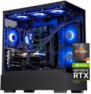 IPASON Gaming PC AMD Ryzen7 9700X, Geforce RTX5060 8G, 1TB NVME SSD, 32GB DDR5 RAM , 650W GOLD PSU ,240MM AIO liquid cooler , MSI B650M , Windows 11 , WIFI, Prebuilt Gaming Pc New computer