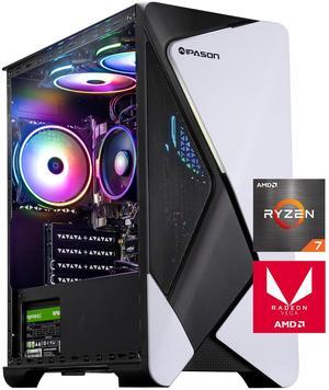 IPASON   Gaming desktop    AMD Ryzen 7 5700G (up to 4.6GHz)   16GB DDR4 3200MHz    1TB M.2 NVMe    550W PSU    Windows 11 home    WIFI    Gaming PC