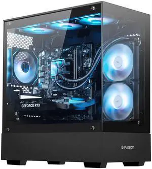 IPASON Gaming Desktop PC , Ryzen7 9700X, Geforce RTX 5060 8G ,MSI B650M 32GB DDR5 1TB NVMe SSD, 650W GOLD PSU, Wi-Fi,Liquid Cooler,ARGB Fans , Windows 11  ,Prebuilt Gaming Pc New compute