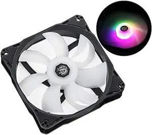 bitspower notos 120mm case fan, drgb computer fan pwm pc cooling fan led high airflow 5v 3-pin addressable rgb 1800 rpm (1 pack)