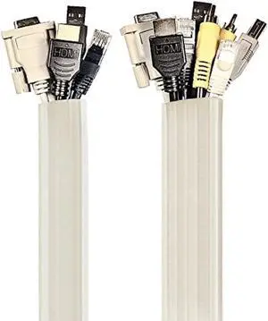 ut wire utw-fcw12-wh expandable flexi cable wrap, 12-feet, white