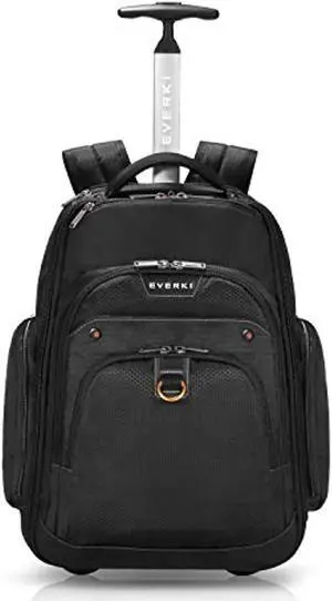 everki atlas wheeled laptop backpack, 13-inch to 17.3-inch adjustable compartment, business professional (ekp122)