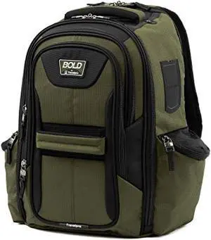 travelpro bold-lightweight laptop backpack, olive/black, one size