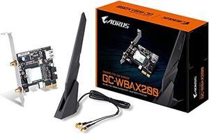 gigabyte gc-wbax200 2x2 802.11ax dual band wifi + bluetooth 5 pcie expansion card