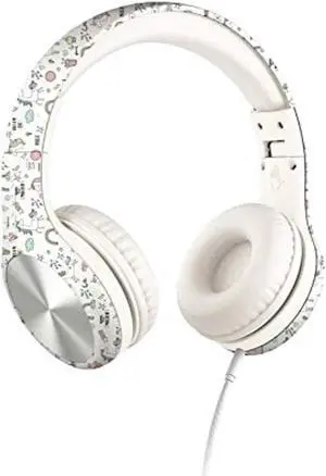 new! lilgadgets connect+ pro kids premium volume limited wired headphones with shareport and inline microphone (children) - magical unicorn