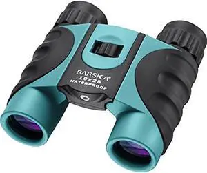 barska 10x25mm blue waterproof compact binoculars (ab12726)