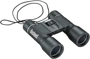 bushnell powerview 16x32mm folding binoculars, box pack, matte black, 131632