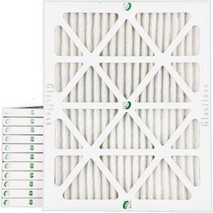 19-7/8 x 21-1/2 x 1 merv 10 pleated air filters by glasfloss. case of 12. replacement filters for carrier, payne, & bryant.