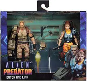 neca alien vs predator (arcade appearance) - 7? scale action figures - dutch & linn 2-pack
