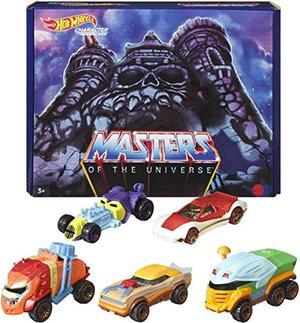 hot wheels masters of the universe 5pack of 164 scale character cars collectible vehicles inspired by heman skeletor manatarms beast man  teela gift for collectors fans