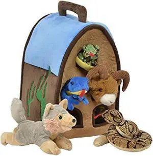 desert barn- 5 stuffed animals in desert carrying barn case desert barn- 5 stuffed animals in desert carrying barn case