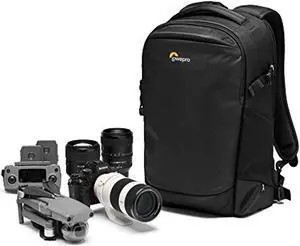 lowepro flipside bp 300 aw iii mirrorless and dslr camera backpack - black - with rear access - with side access - with adjustable dividers - for mirrorless like sony ?7 - lp37350-