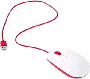 official raspberry pi mouse (red/white)