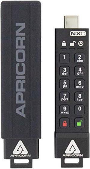 apricorn 128gb aegis secure key 3 nxc 256-bit hardware-encrypted usb 3.2 type c flash drive, fips 140-3 level 3 validation pending (ask3-nxc-128gb)