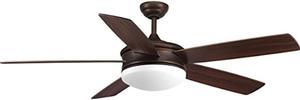 progress lighting p2548-2030k fresno collection 60 inch led indoor antique bronze industrial ceiling fan with light kit and remote