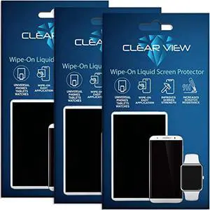 3 pack clearview liquid glass screen protector for all smartphones tablets and watches