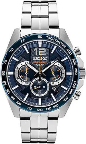 seiko men's japanese quartz stainless steel strap, silver, 0 casual watch (model: ssb345)