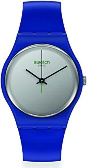 swatch swiss quartz bio-sourced plastic strap, blue, 18 casual watch (model: so28n100)