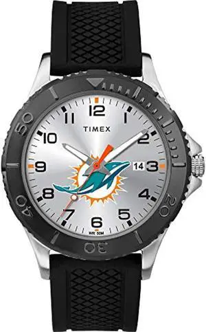 timex men's twzfdolmd nfl gamer miami dolphins watch