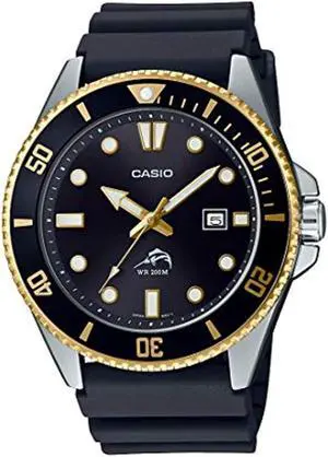 casio men's diver inspired stainless steel quartz watch with resin strap, black, 25.6 (model: mdv106g-1av) casio men's diver inspired stainless steel quartz watch with resin strap, black, 25.6 (model: mdv106g-1av)