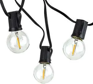 newhouse lighting pstringled50 foot, 50 socket indoor/outdoor string 55 led globe g40 (5 free bulbs included), wedding lights, decorations for patios, porches, backyards, decks, bi
