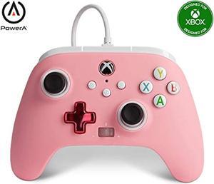 powera enhanced wired controller for xbox - pink, gamepad, wired video game controller, gaming controller, xbox series x|s, xbox one - xbox series x