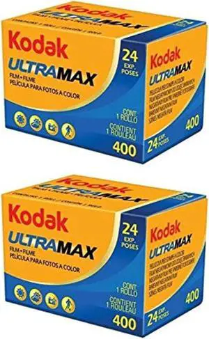 kodak ultramax 400 color negative film (iso 400) 35mm 24-exposures - 2 pack (2 items)