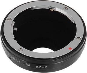 fotodiox pro lens mount adapter compatible with olympus om 35mm film lenses to c-mount cameras