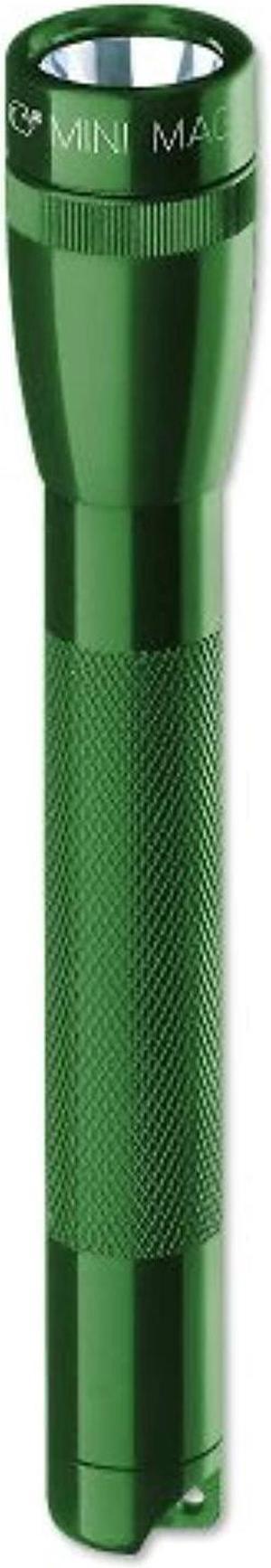 maglite mini maglite 2-cell aa incandescent flashlight with holster, 14 lumens, dark green