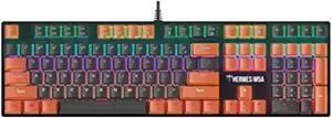 gamdias hermes m5a mechanical gaming keyboard, multi-colored led effect and n-key rollover (hermes m5a), black