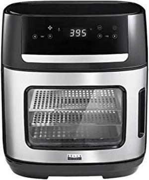 bella pro series 4-slice convection toaster oven + air fryer with dehydrator & rotisserie settings stainless steel