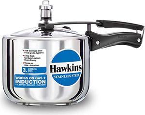 hawkins b33 pressure cooker stainless steel, small, silver