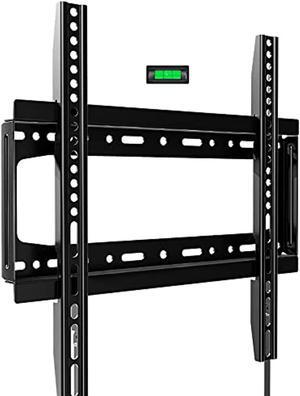 fixed tv wall mount low profile tv mount bracket for most 26-55 inch led lcd oled flat curved screen tvs, max vesa 400x400mm up to 99lbs fits 16? wood studs, unique strap design for quick release lock