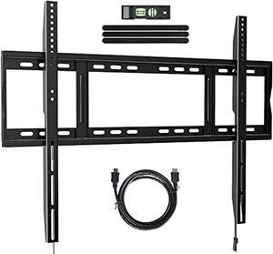 fixed tv mount for most 42-100? extra large tvs, low profile tv wall mount bracket fits 16-24? wood studs, max vesa 800x600mm holds up to 264lbs, quick release lock design