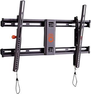 echogear tilting tv wall mount with low profile design for 40" - 90" tvs - eliminate glare with 10 of smooth tilt - slides to center between studs & can be leveled after install