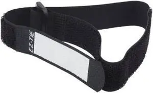 kupo ez-tie deluxe cable ties 0.78 x 16.1in (2 x 41cm) - black (10 pack) (kg085213)