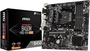 MSI B450M PRO-VDH MAX AM4 AMD B450 SATA 6Gb/s Micro ATX AMD Motherboard