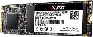 XPG SX6000 Pro Series: 256GB M.2 2280 NVMe PCIe Gen3x4 Internal Solid State Drive | Up to 2100 MBps Read / 1200 MBps Write - Black SSD | Controller: Realtek | 1PK