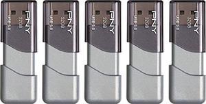 pny 32gb turbo attach 3 usb 3.0 flash drive, 5-pack (p-fd32gx5tbop-mp)