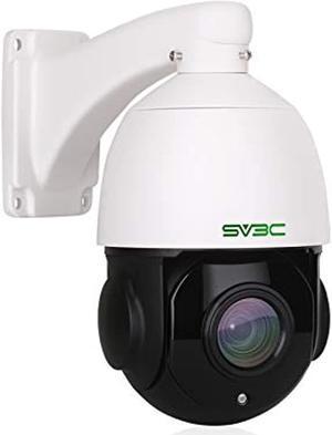 sv3c outdoor 5mp ptz poe camera with 20x optical zoom auto focus lens, 360 pan tilt home security cam, hd200ft ir auto night vision waterproof motion detect remote rtsp access, 128gb sd card slot