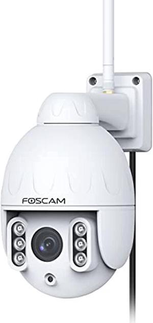foscam ht2 1080p outdoor 2.4g/5ghz wifi ptz ip camera, 4x optical zoom pan tilt security surveillance speed dome, 2-way audio with mic & speaker, 165ft night vision, cmos image sensor, ip66