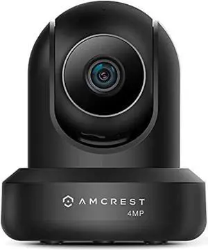 Amcrest 4MP ProHD Indoor WiFi Camera, Security IP Camera with Pan/Tilt, Two-Way Audio, Night Vision, Remote Viewing, 2.4ghz, 4-Megapixel @30FPS, Wide 90° FOV, IP4M-1041B (Black)