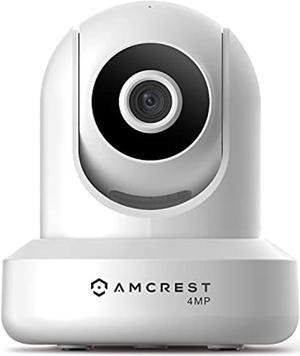 Amcrest 4MP ProHD Indoor WiFi Camera, Security IP Camera with Pan/Tilt, Two-Way Audio, Night Vision, Remote Viewing, 2.4ghz, 4-Megapixel @30FPS, Wide 90° FOV, IP4M-1041W (White)