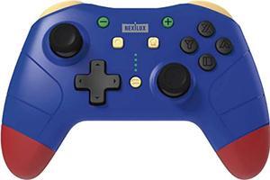 wireless pro controller for nintendo switch & switch lite (motion sensor, nfc & turbo enhanced), pc, android phone and android tv - blue