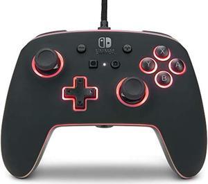 powera spectra enhanced wired controller for nintendo switch, gamepad, wired video game controller, gaming controller, officially licensed, light-up controller