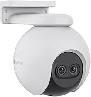 ezviz security camera outdoor, 1080p pan/tilt/zoom wifi camera, 8 mixed zoom and ai-powered person detection security cam, ip65 waterproof, support microsd card up to 512gb | c8pf